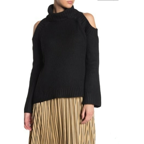 J.o.a Cold Sholder Sweater Black sz. XS black - Picture 2 of 6